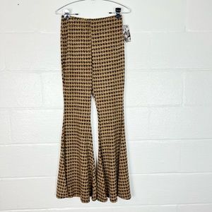 Bucketlist flare leggings pants size Small houndstooth